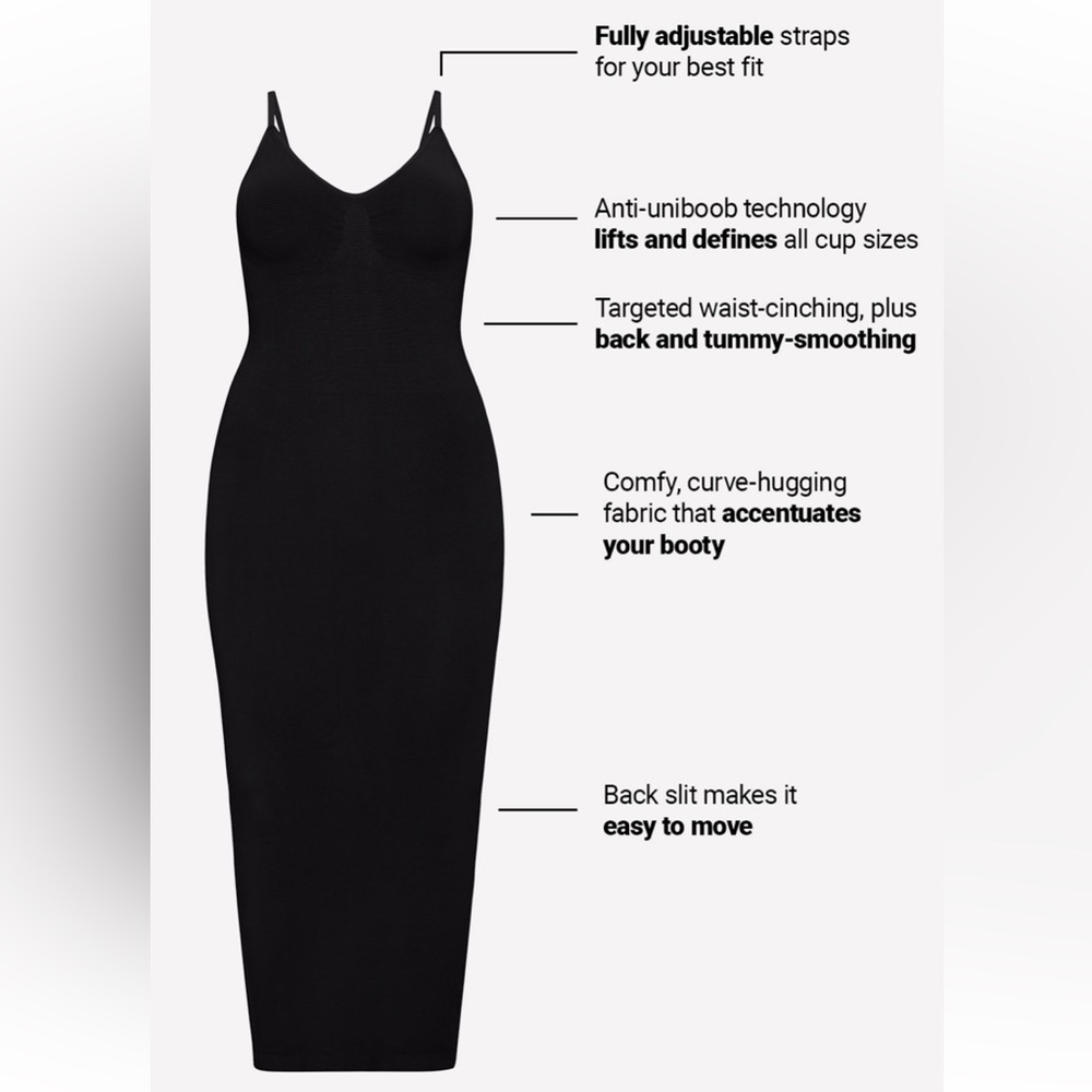 Fabletics Smooth As Hell Shaping Maxi Dress or Slip | New | Grape Soda Pink | XS - Picture 9 of 12